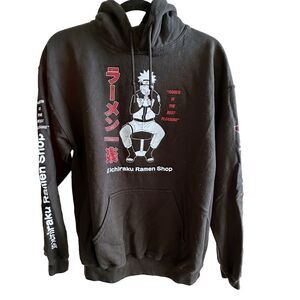 Naruto ~ Ichiraku Ramen Shop ~Black Sweatshirt ~missing size tag ~see size chart